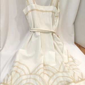 LITHE Wrap dress with embroidery